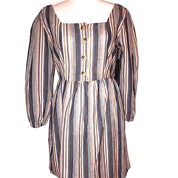 Blush striped button down dress size small NWT - Picture 1 of 8